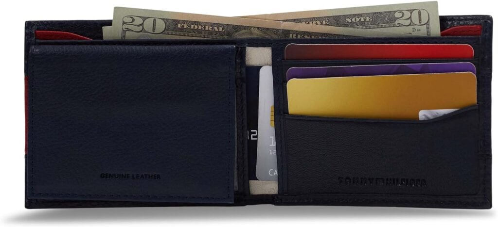 Tommy Hilfiger Mens Passcase Wallet with Removable ID Window