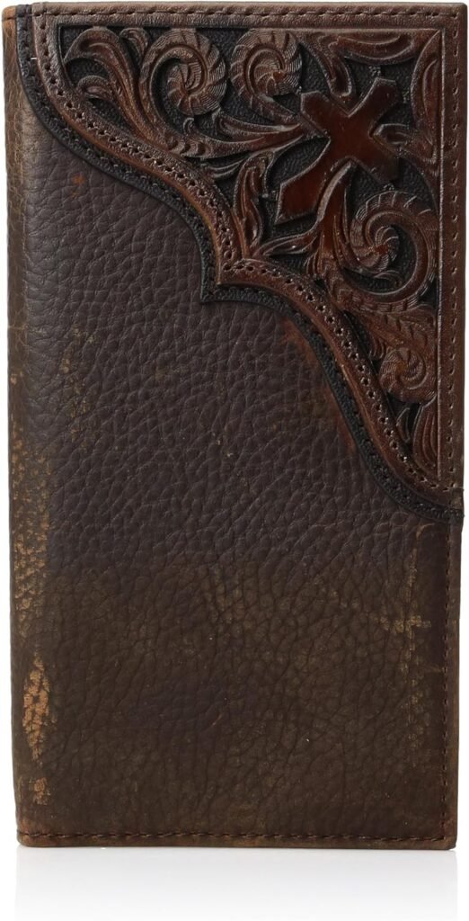 Ariat Mens Cross Corner Inlay Rodeo Western Wallet