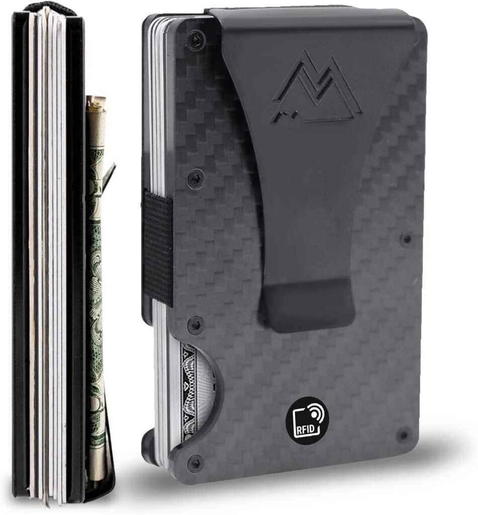 Mountain Voyage Minimalist Wallet for Men - Slim RFID Wallet I Scratch Resistant, Credit Card Holder  Money Clip, Easily Removable Money  Cards, Mens Wallets
