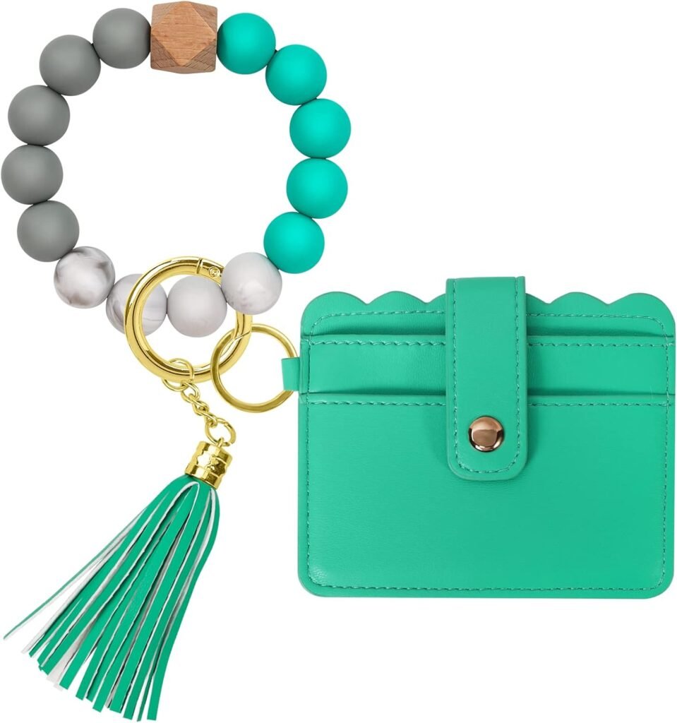 YUOROS Keychain Wallet, Wristlet Wallets for Women Key Ring Bracelet Card Key Holder