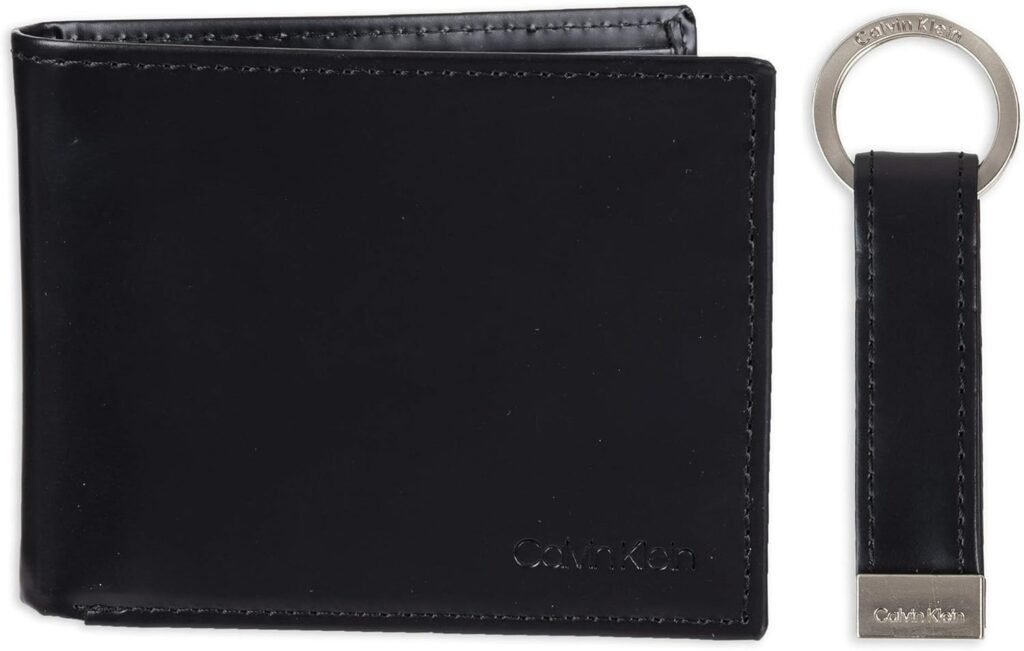 Calvin Klein Mens Wallet Sets-Minimalist Bifold and Card Cases