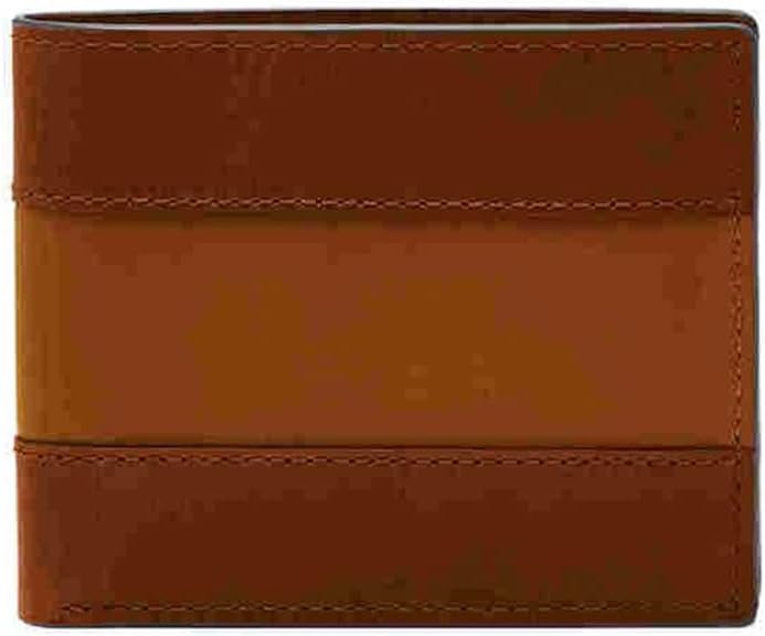 Fossil Mens Leather Bifold Wallet with Flip ID Window for Men