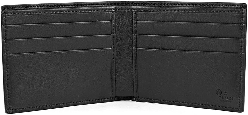 GUCCI Microguccissima Leather Wallet, Black 260987