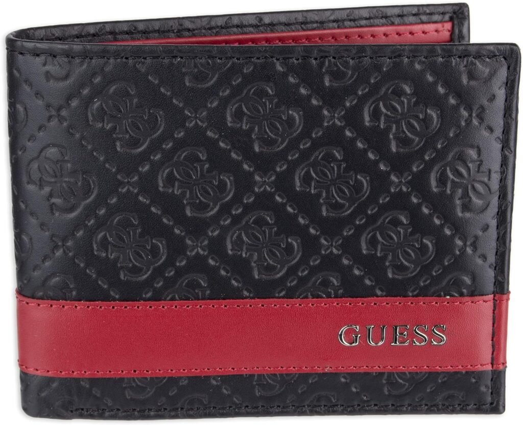 GUESS Mens Leather Slim Bifold Wallet