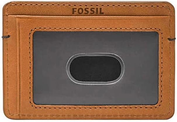 Fossil Mens Leather Minimalist Card Case Front Pocket Wallet for Men