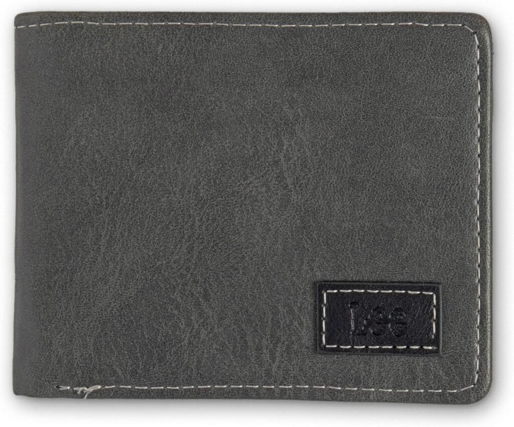 Lee Men’s Bifold Wallet Slim Casual Everyday Minimalist Cash and Card Holder (Grey)