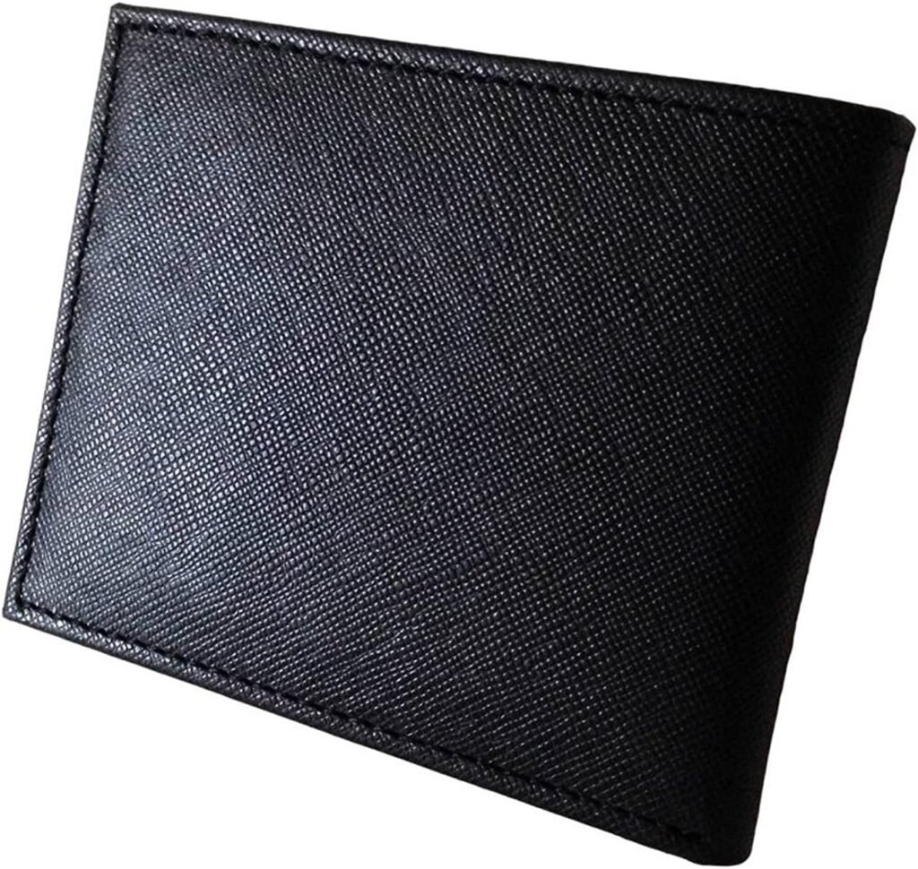 Tommy Hilfiger Mens Leather Passcase Billfold Wallet-Black