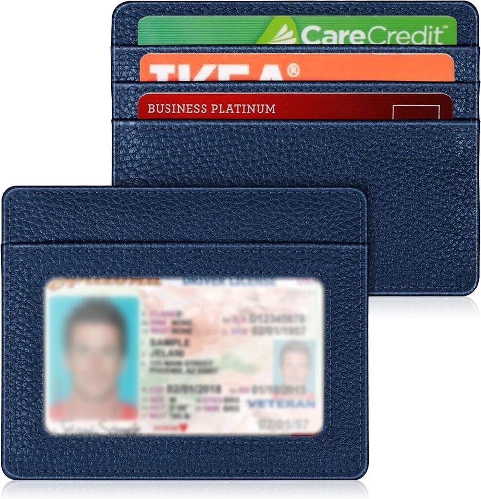 Fintie Slim Minimalist Front Pocket Wallet, RFID Blocking Credit Card Holder Card Cases with ID Window for Men Women